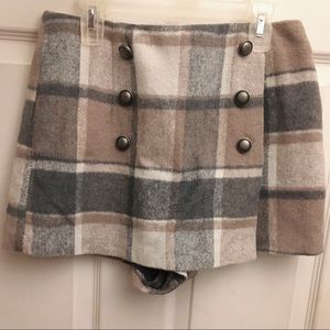 Preppy schoolgirl plaid skort